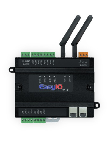 Automate Wifi, 8 Points, Bacnet IP & MSTP/Modbus RTU, HTML5 avec Dash