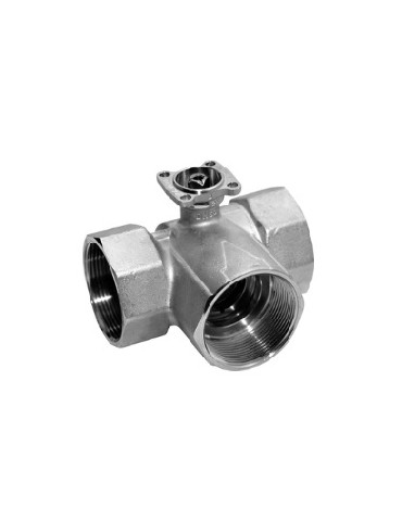 Vanne 3V taraudée à boiss. sphér. PN40 DN15 Kvs 15 (R3015-S1)