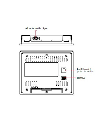 Ecran résistif couleur TFT 7", 1 port Ethernet, 1 port USB (PCD7.D570RF)